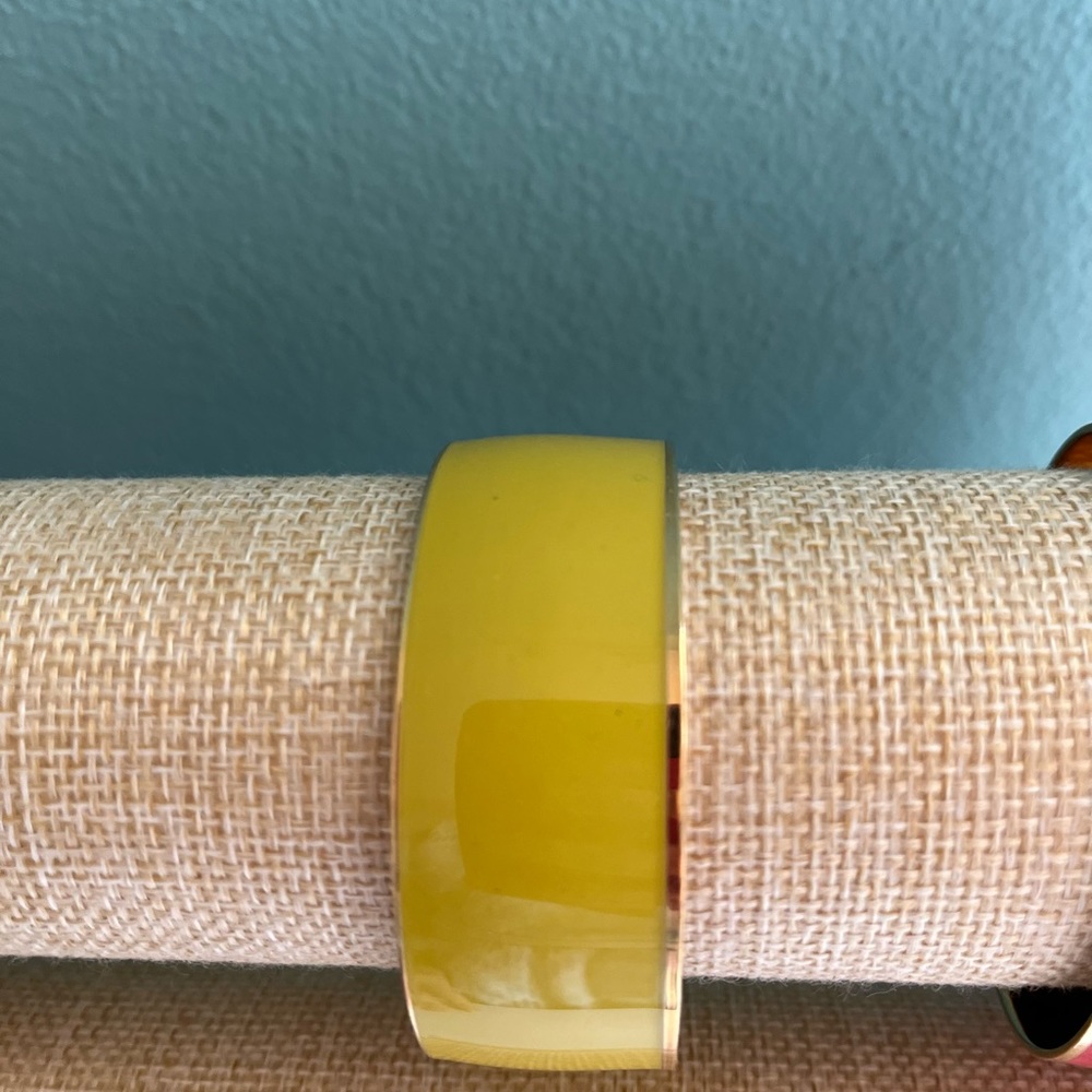 J. Crew Yellow Enamel Cuff Bracelet